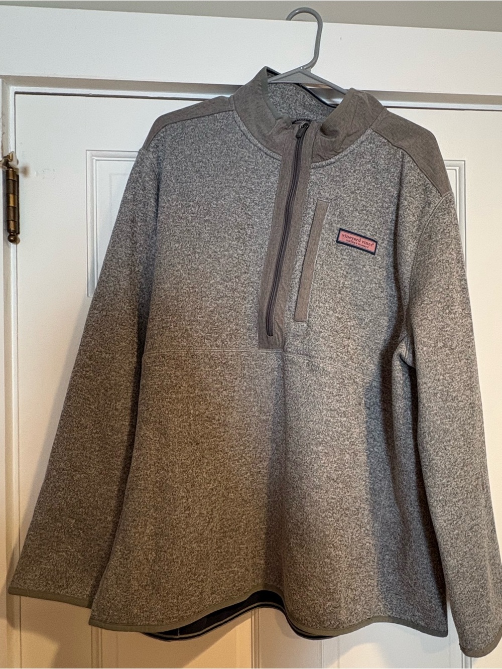 Vineyard Vines Men's Gray Quarter-Zip Sweater size XXL